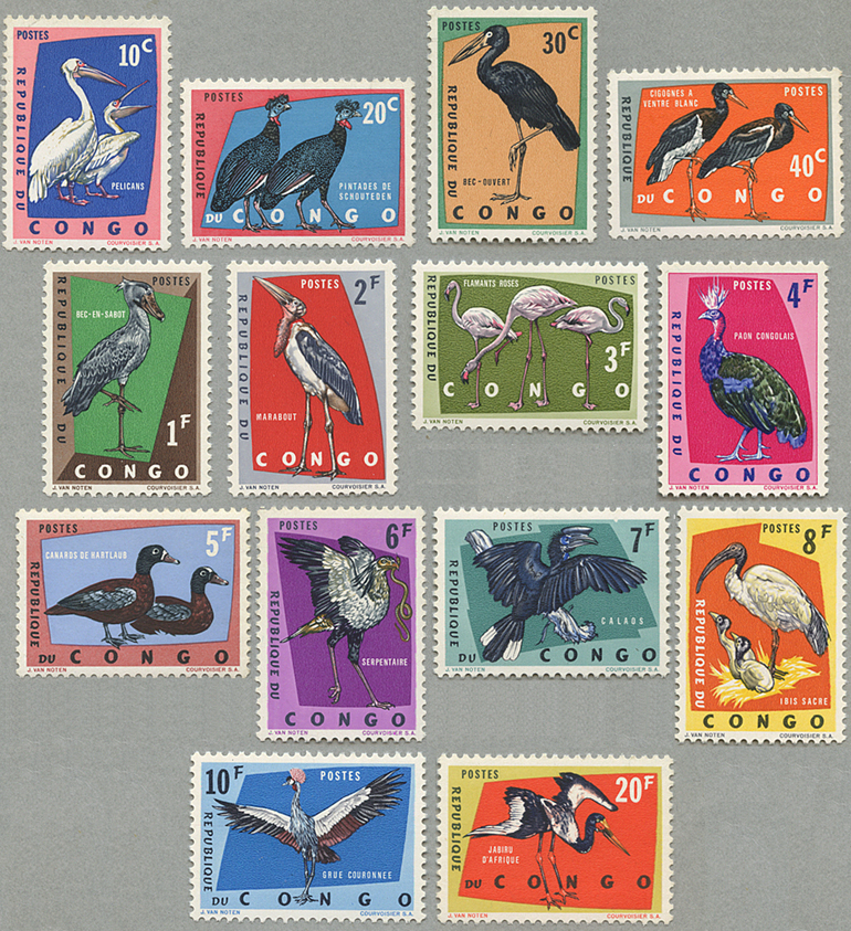 3282 外国切手 ココス諸島 1969年 島の野生生物 貝 鳥 12種完