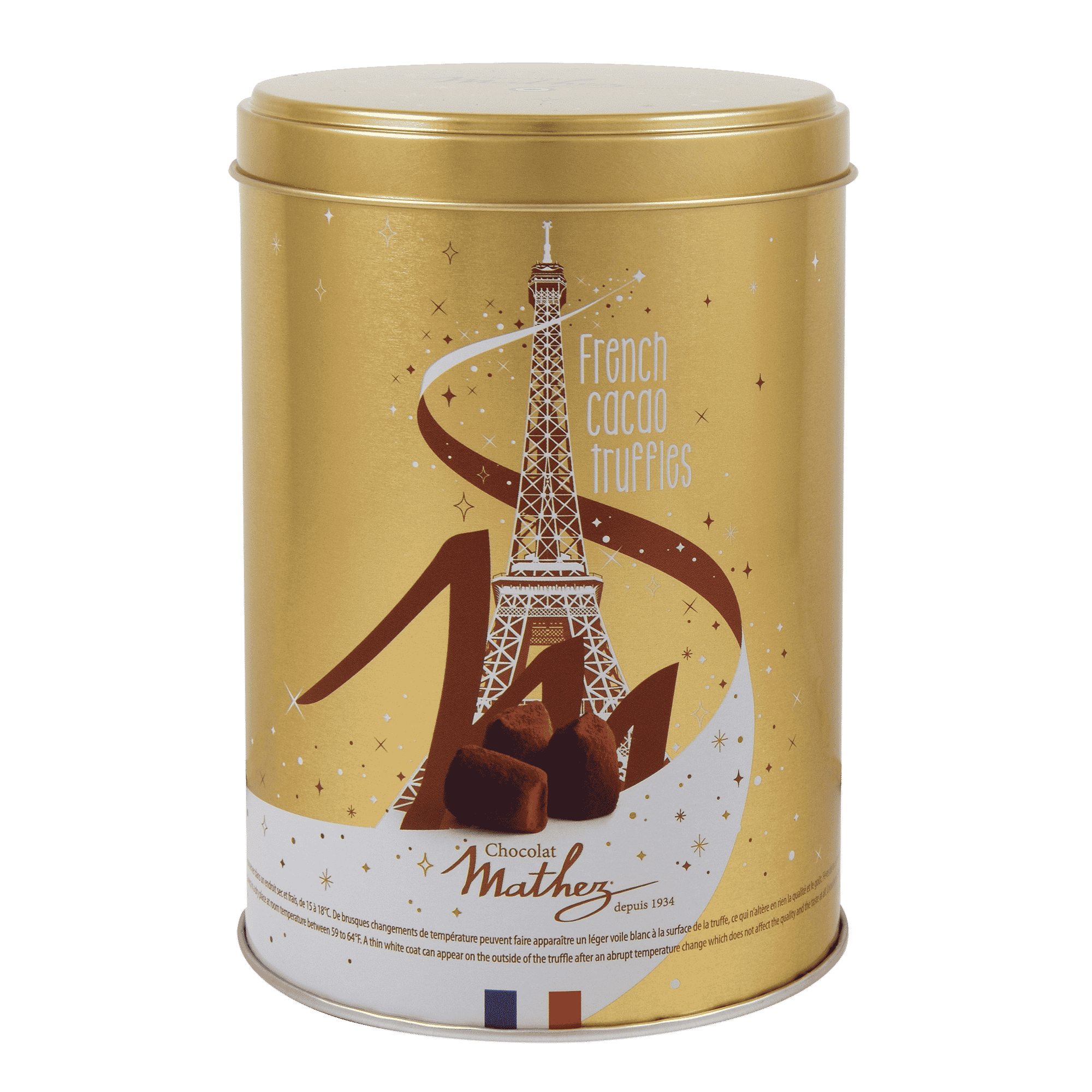 Star metal tins - French Cocoa truffles - 500g – Chocolat Mathez