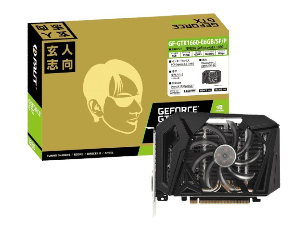 玄人志向から全長168mmのコンパクトなGEFORCE GTX 1660 Ti搭載