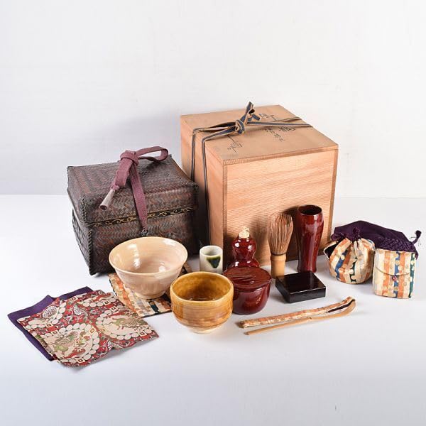 イ712 茶籠『華山作』『御所籠一式 共箱』茶篭 茶道具 野点道具 イ712