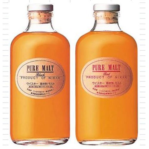 Amazon.co.jp: ニッカ ピュアモルト ブラック＆レッド 500ml 2本 飲み