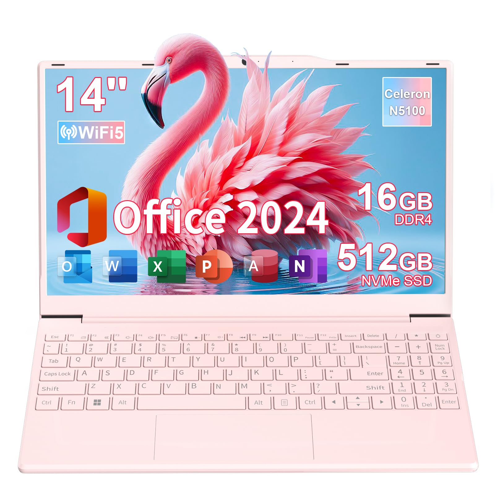 千14 CPUi7 メモリ8GB カメラ Office ピンクノートパソコン 千14