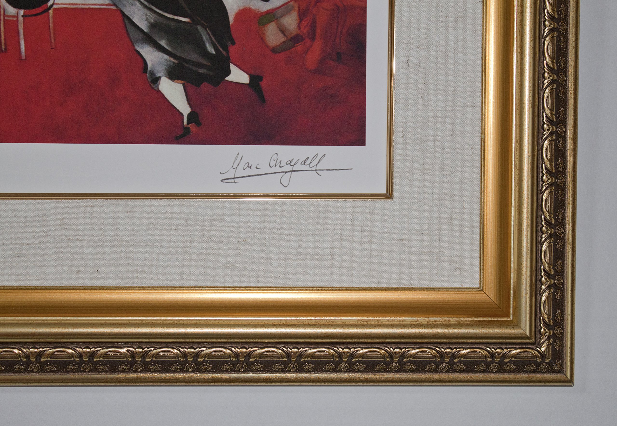 Amazon.co.jp: 絵画 マルク シャガール 誕生日 額縁付 アート壁掛け