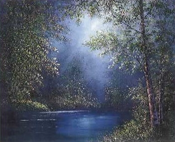 スィベルギュレー深い青の夢油彩オリジナル