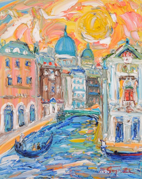 鈴木マサハル「VENEZIA」油彩画油絵 ヴェネツィア 鈴木マサハル