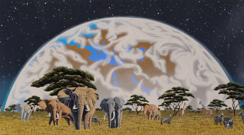 インテリアの絵画をシルクスクリーンの版画で制作したシム・シメールの