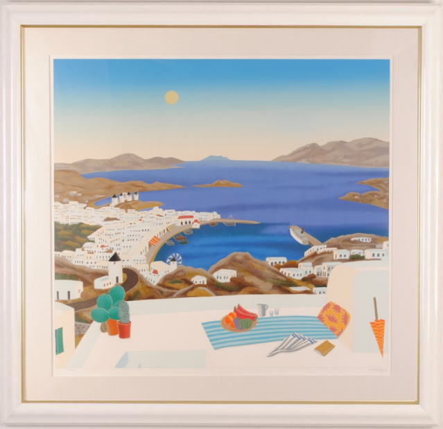 海の絵をシルクスクリーンの版画で制作したトーマス・マックナイトの海