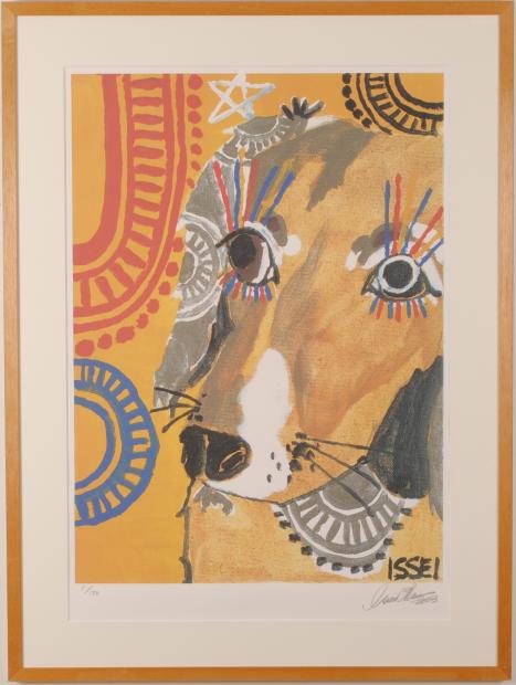 ☆大谷一良 木版画「雲の遊ぶ日」鉛筆サイン入り・限定25部・