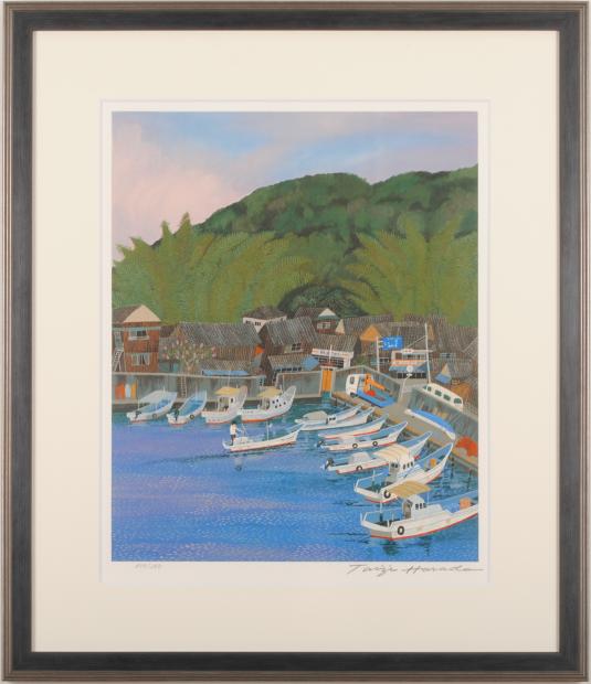 絵画 原田泰治額付き サインつき 絵画 原田泰治額付き サインつき 絵画