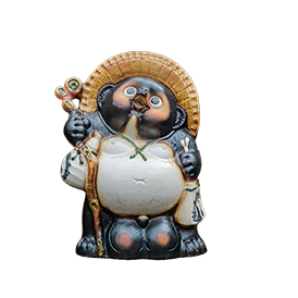 タヌキの警察官 陶器 約32cm オーダーメイド信楽焼狸【18号警察官狸