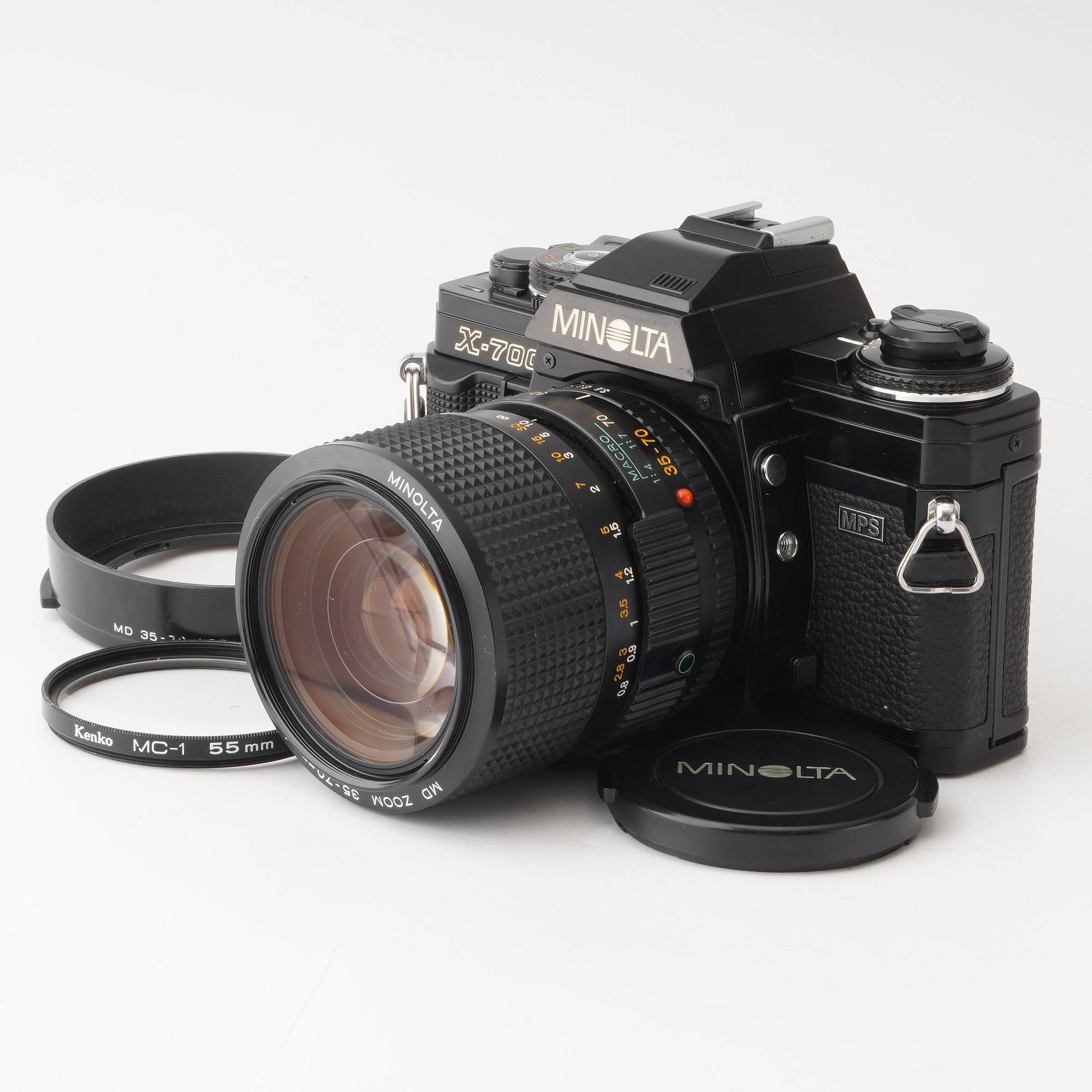 動作品】Minolta X-700 MD 35-70mm F3.5 ワインダーフィルムカメラ