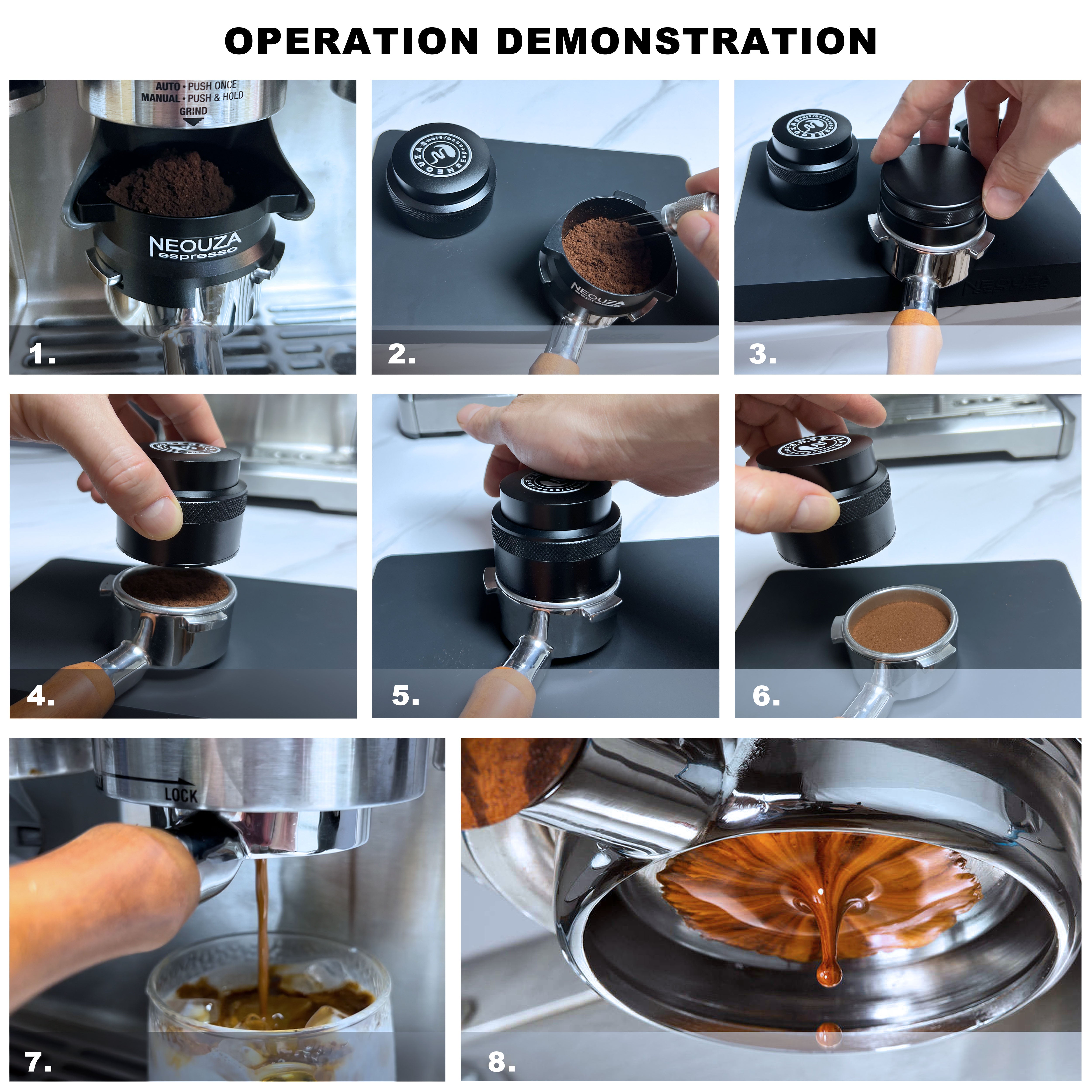NEOUZA Coffee Palm Tamper 51/53/58mm Barista Leveler Tool Spring