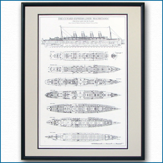 1911 客船タイタニックの一般配置図 【Maritime Gallery Ocean-Note】