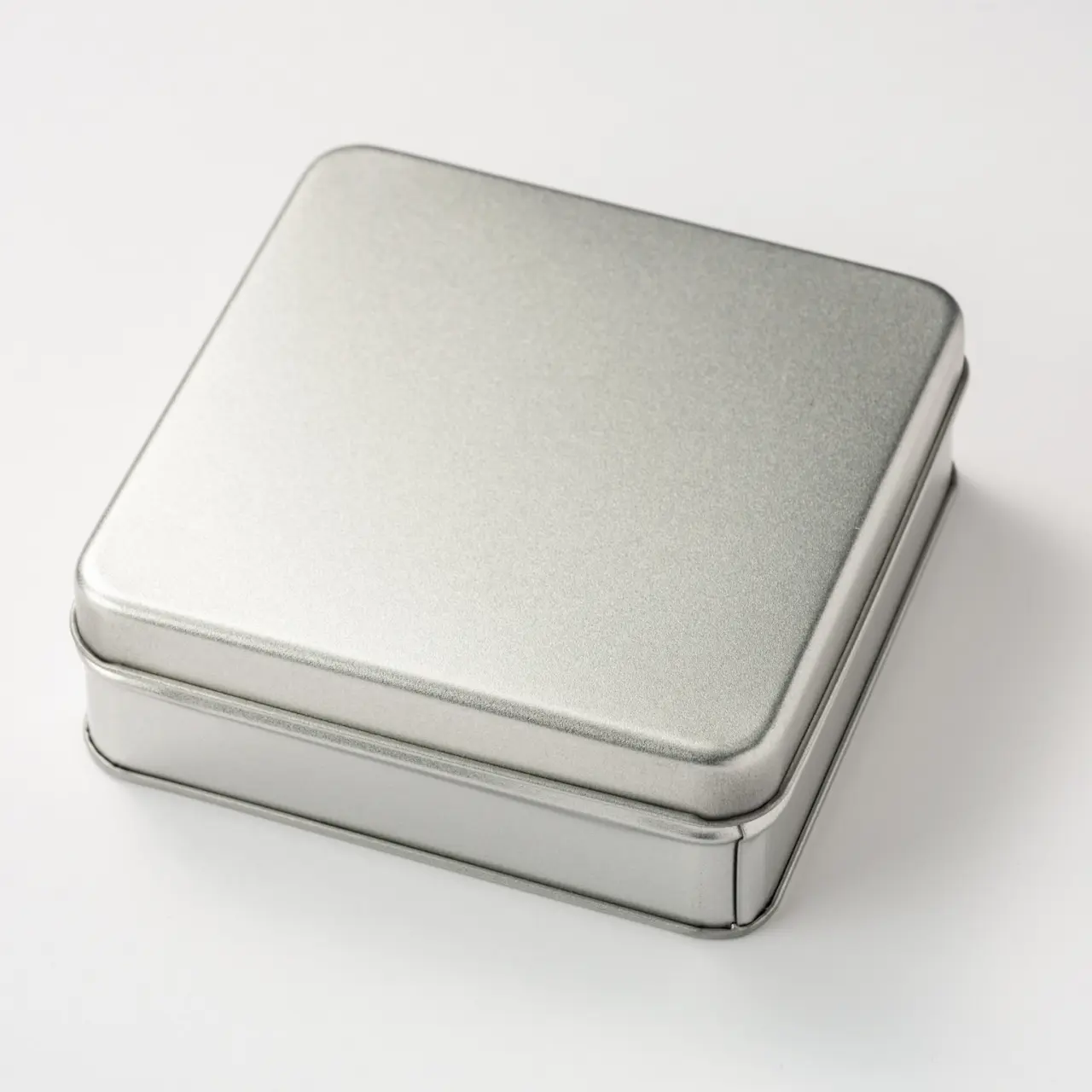 スクエア缶 サテンシルバー 60個：側島製罐 | スモールビジネスのため