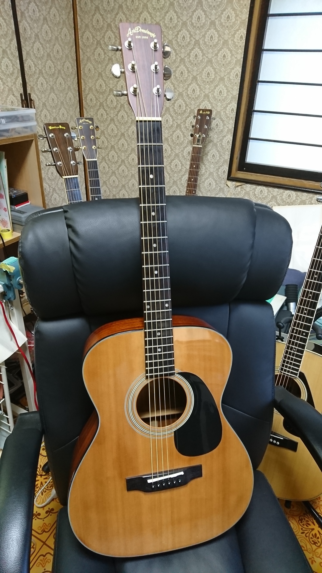 AriaDreadnought AF-25Nアコースティックギター ケース付 Aria