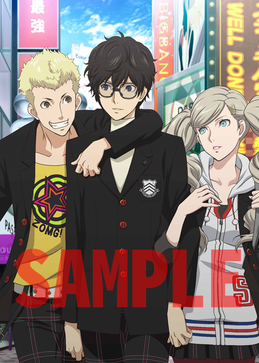 ペルソナ5 アニメ複製原画 雨宮蓮 高巻杏 Blu-ray&DVD法人別特典描き