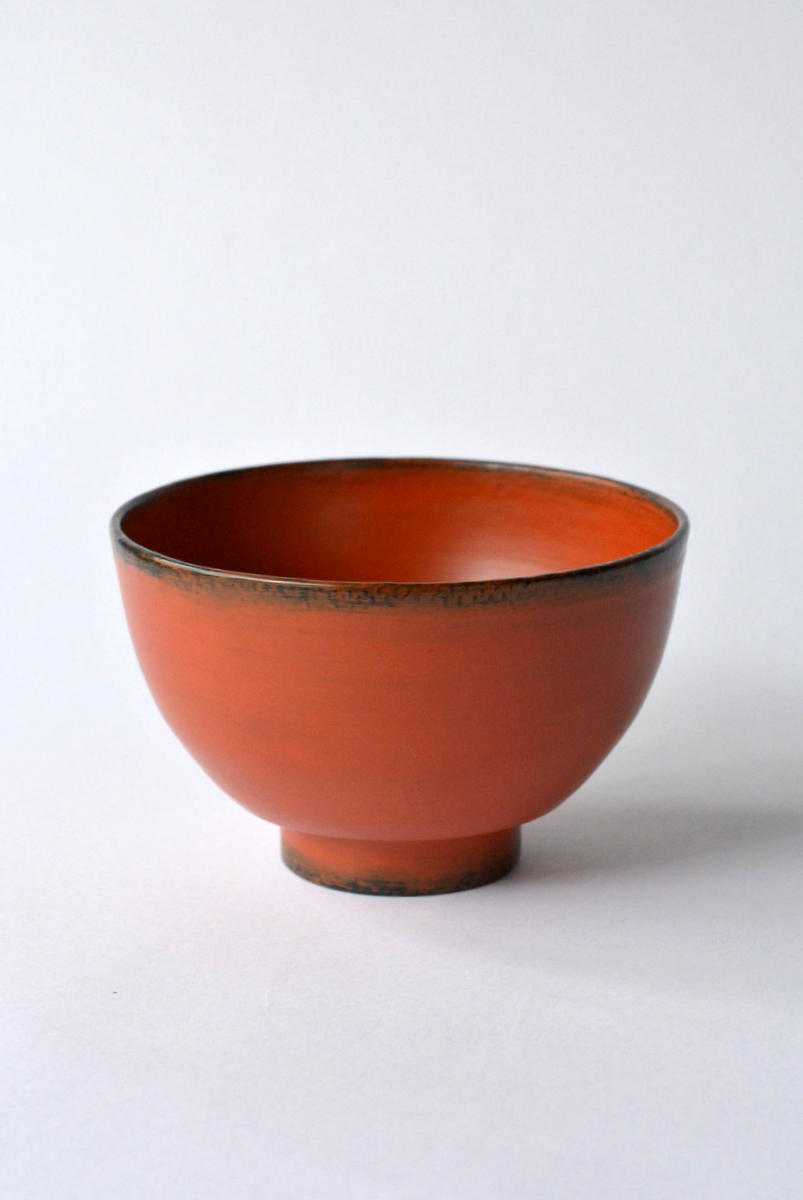 太田修嗣①洗朱根来角隅切盆 太田修嗣②洗朱根来