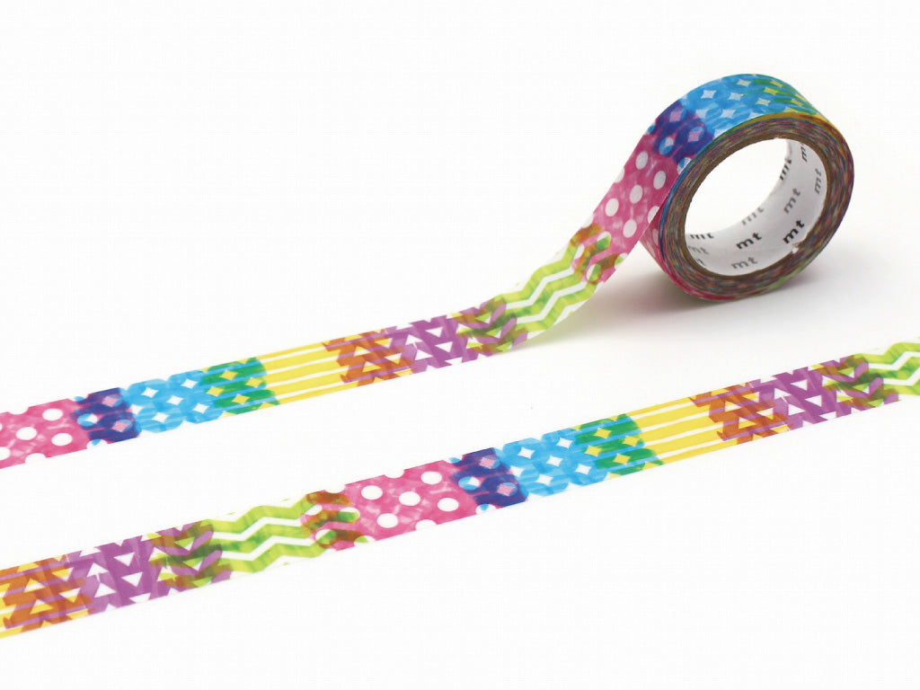 カラフル ボーダー レインボー マステ マスキングテープ maskingtape