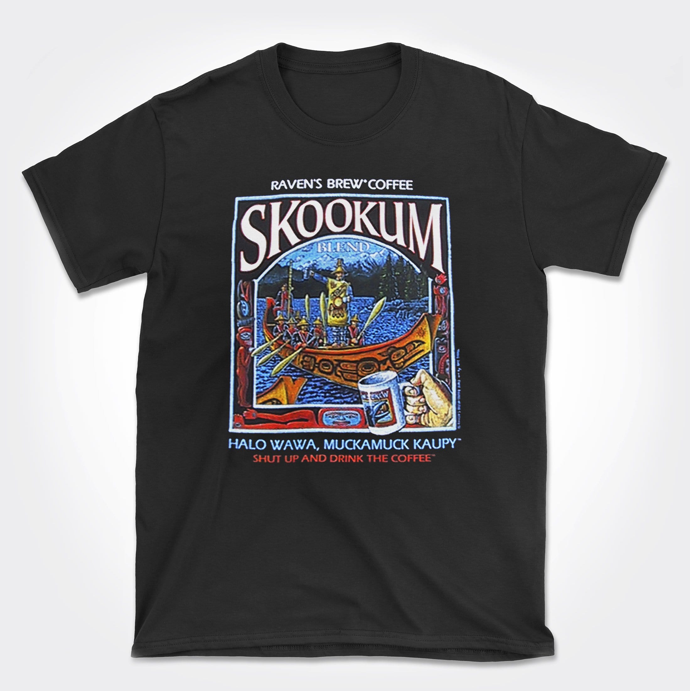Skookum® Blend T-shirt – Raven's Brew Coffee, Inc.