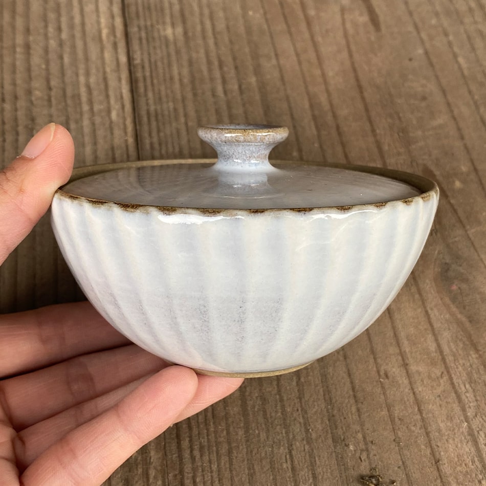 小石原焼 小石原焼き 塩壺 白 圭秀窯 陶器 保存容器 – Reboot Life