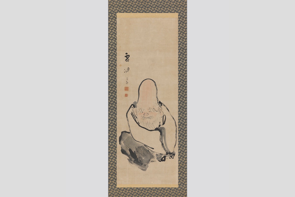 紙本墨画蘇鉄図 与謝蕪村筆 附 紙本淡彩寒山拾得図 紙本淡彩山水図 紙