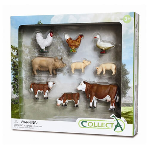 89130 Collecta【農場の動物 9体ボックスセット】（展示品）｜動物