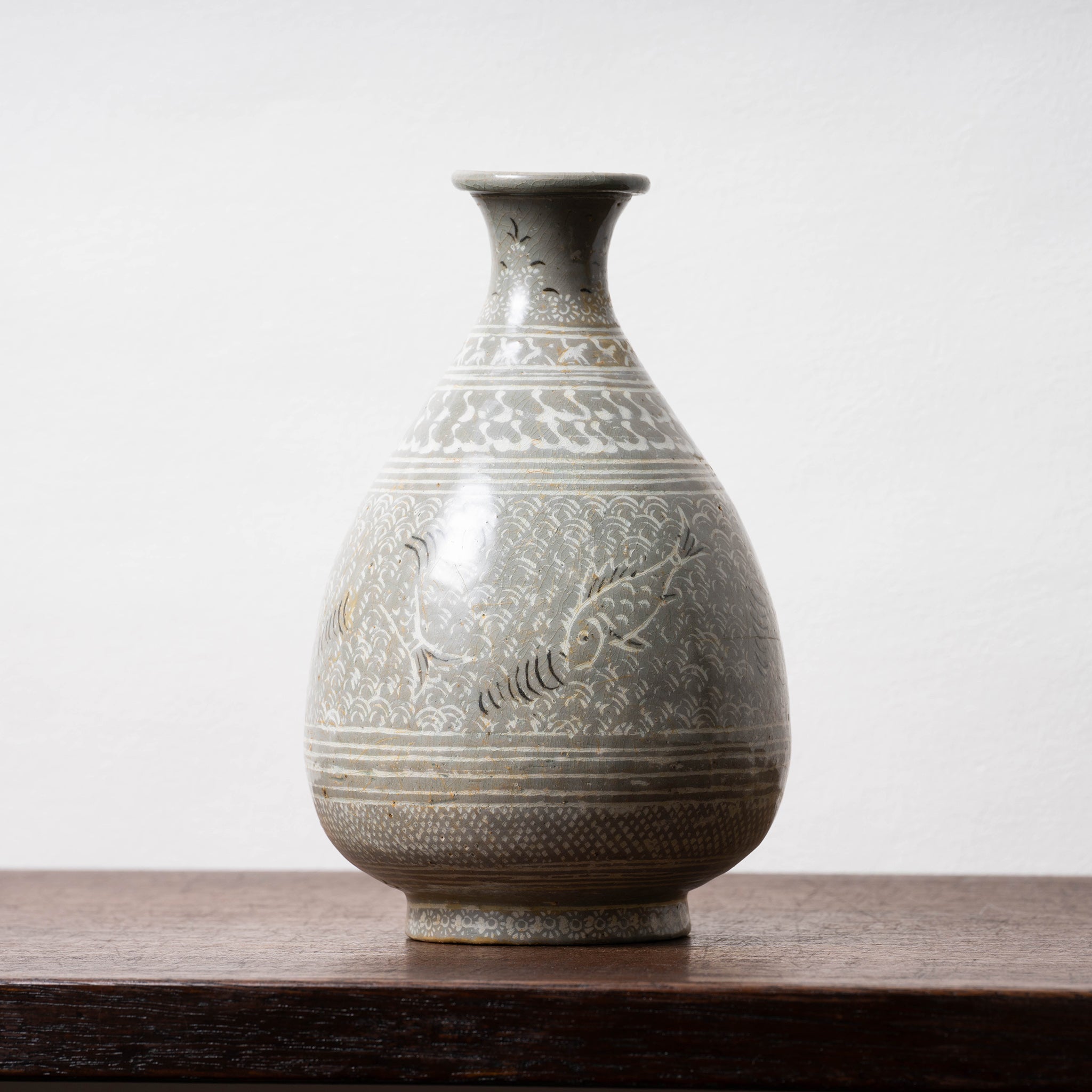 李朝 青磁 三島 印花鉢 李朝青磁三島印花鉢