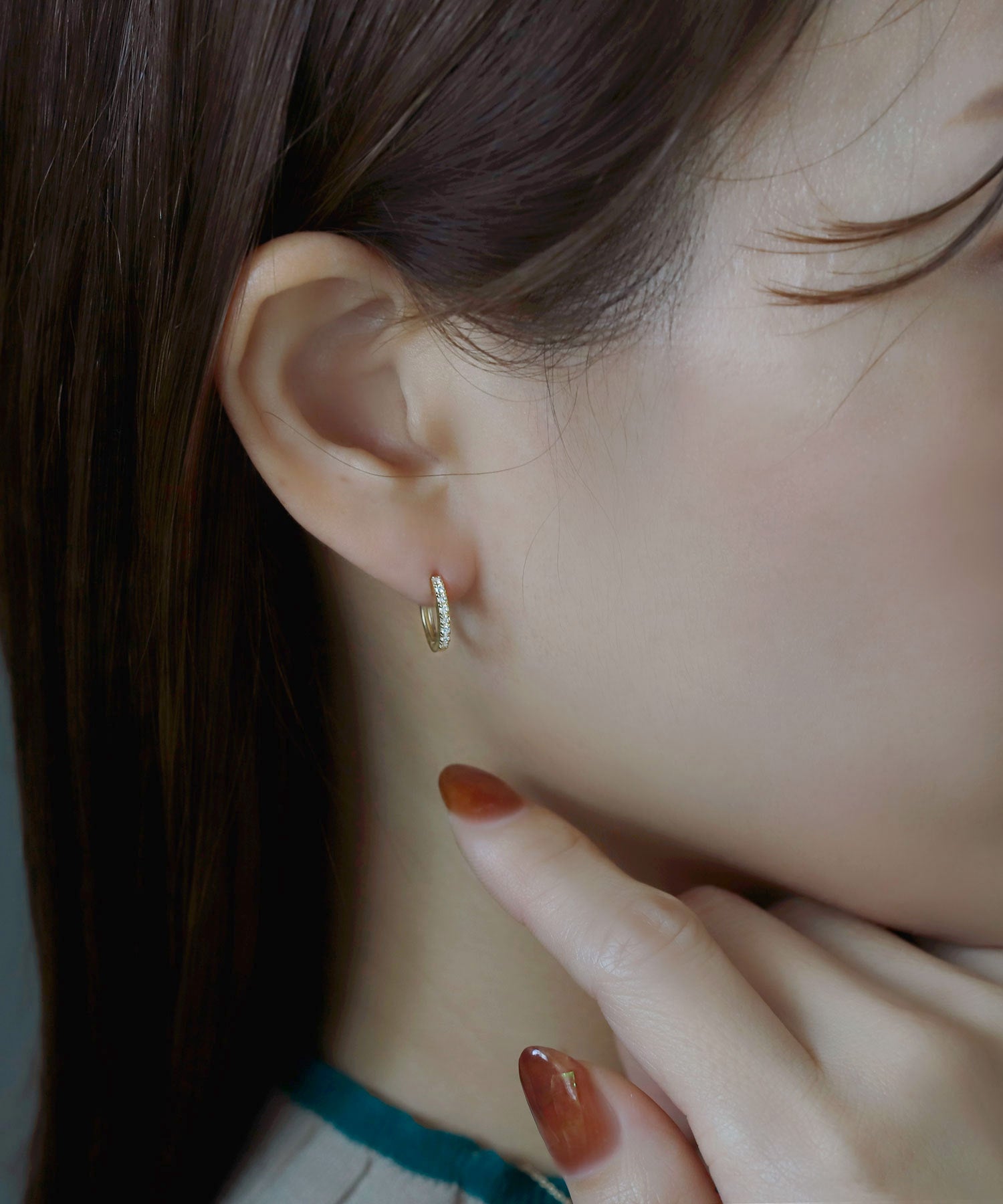 SIENA ROSE】ダイヤラインフープピアス｜SANPO ONLINE(サンポーオンライン)