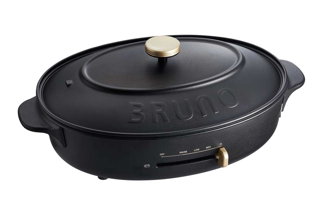 BRUNO（ブルーノ）crassy+ オーバルホットプレート WH/BK/BGY/GRG 全4