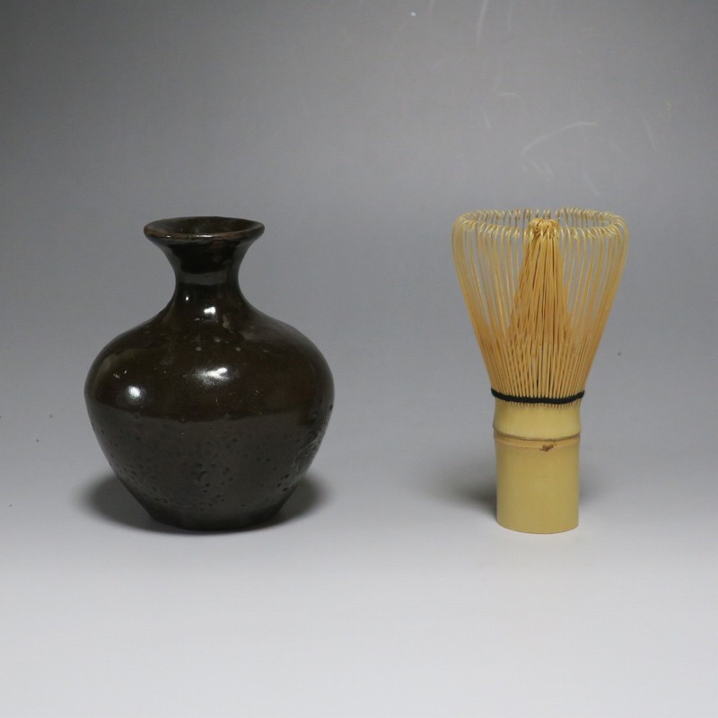 朝鮮美術 李朝 黒釉 執壷 水注 V R4220