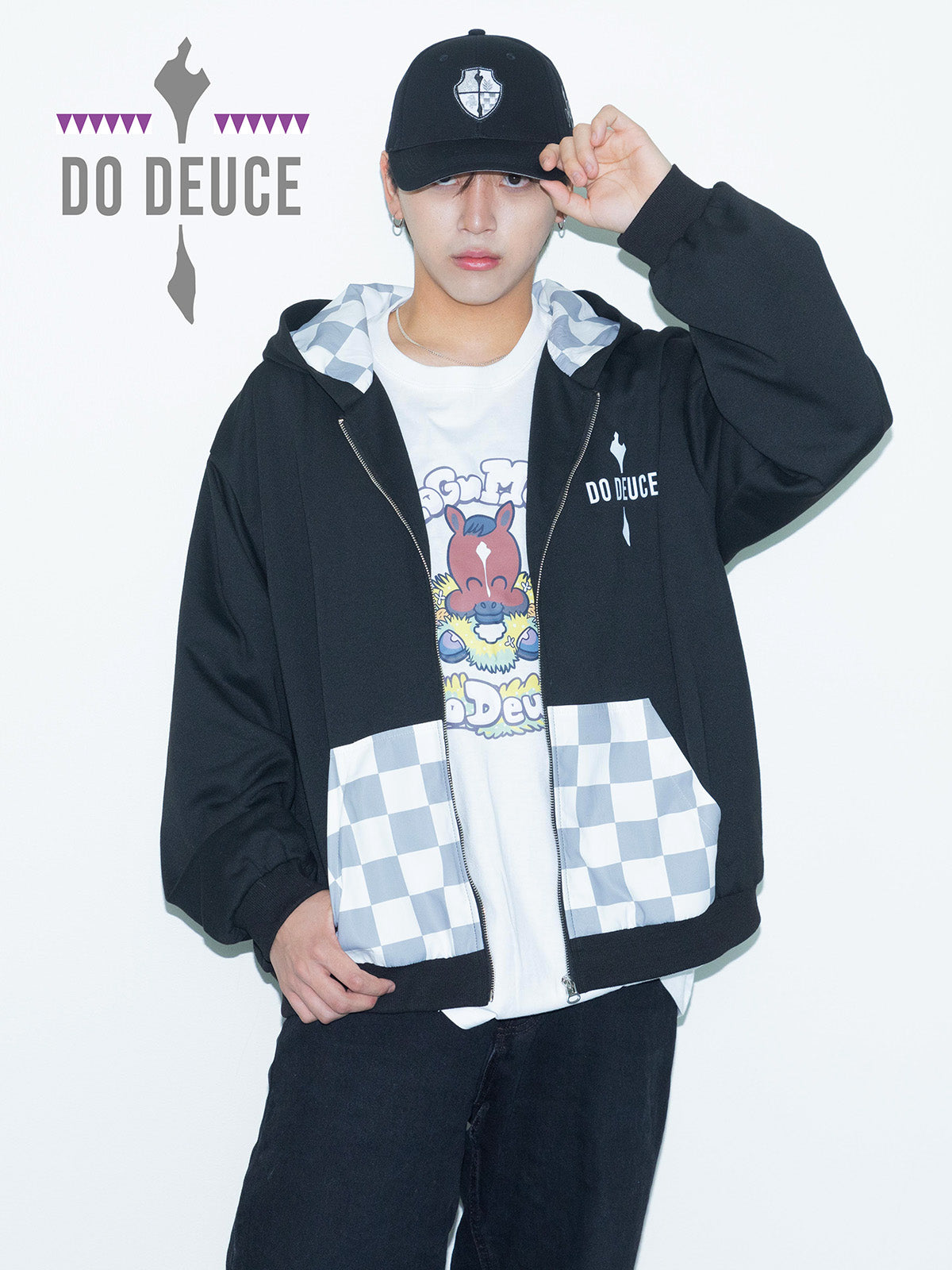 ドウデュース・ジップアップパーカー(黒)｜netkeiba