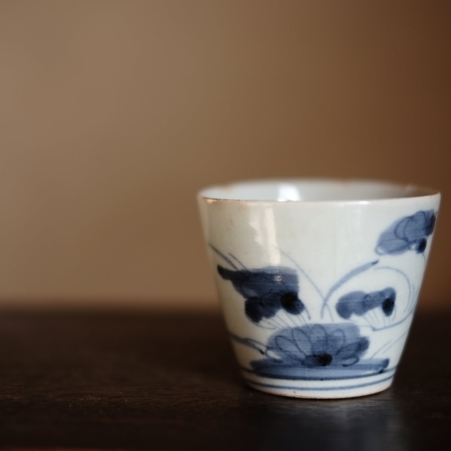 古伊万里 蛸唐草紋 蕎麦猪口 五客 完品 江戸期 江戸時代作 古伊万里 染