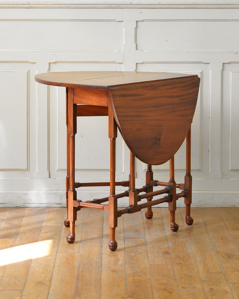 英国アンティーク木製ゲートレッグテーブル/ダイニング机/バタフライ