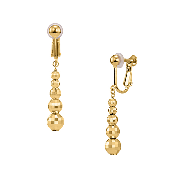 ファセット ミラクル〕K18イエローゴールド イヤリング | 高品質 金