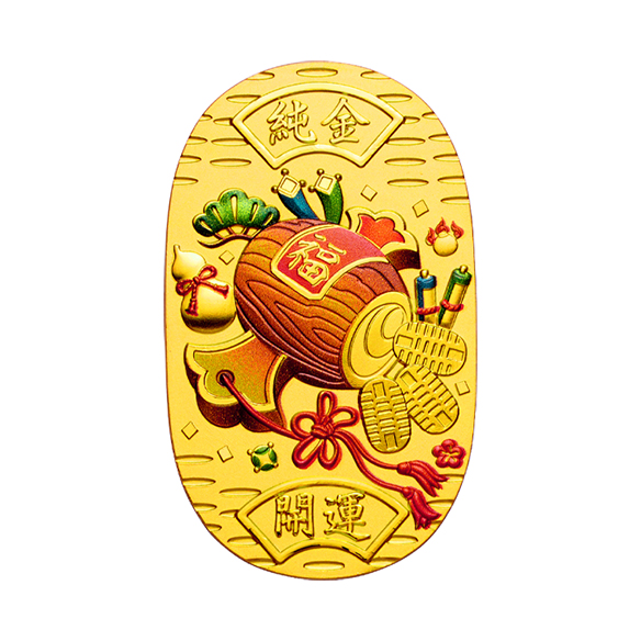 純金純銀張大判小判貨幣額装 美術品 壁掛け 扁額 インテリア雑貨