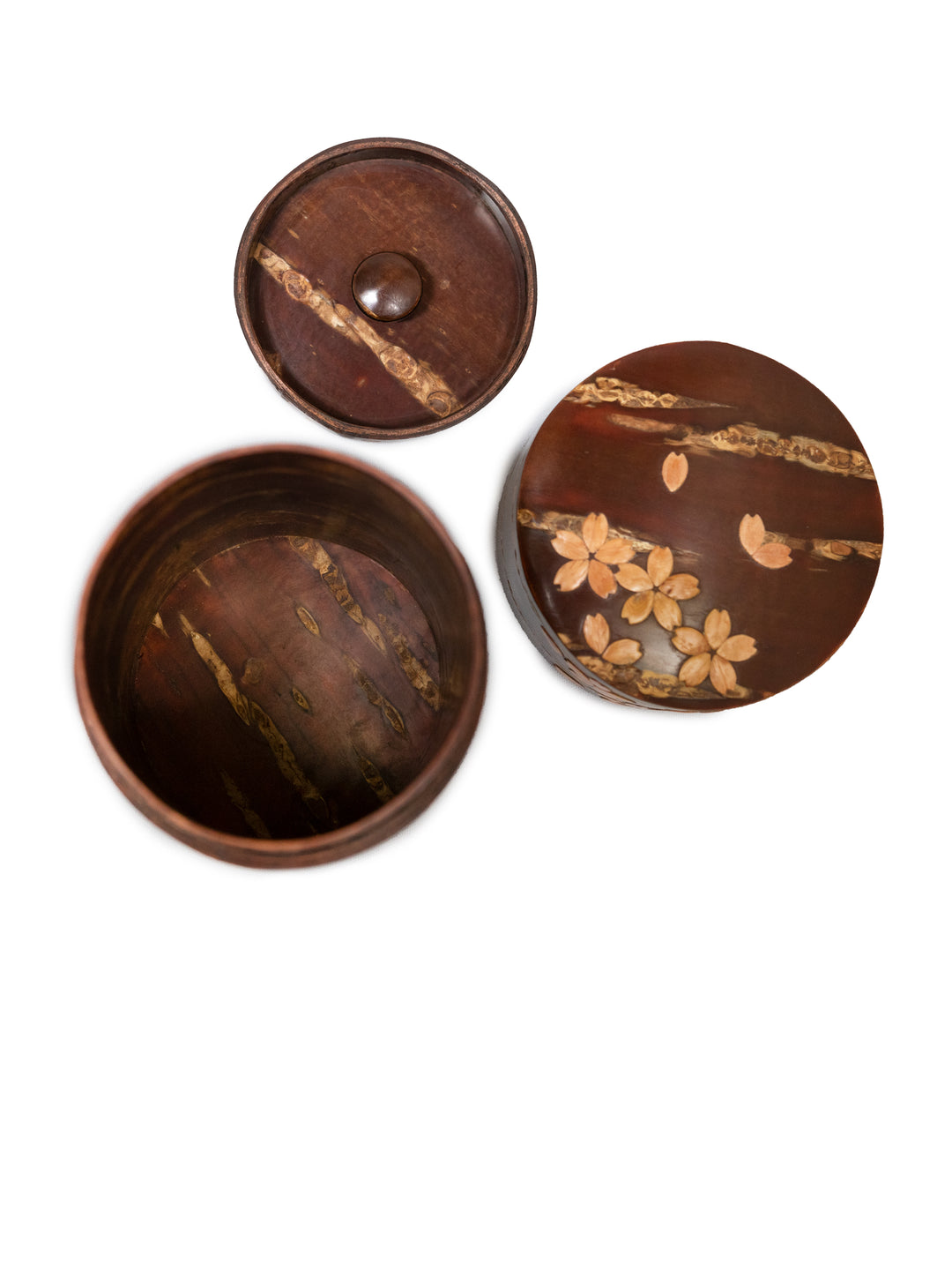 長型桦细工樱木皮花纹茶叶罐（80g）- 藤木传四郎| Japan Objects Store