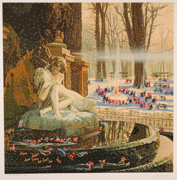 楽天市場】ヒロ・ヤマガタ 猫たちのバラード 猫 絵画 インテリア