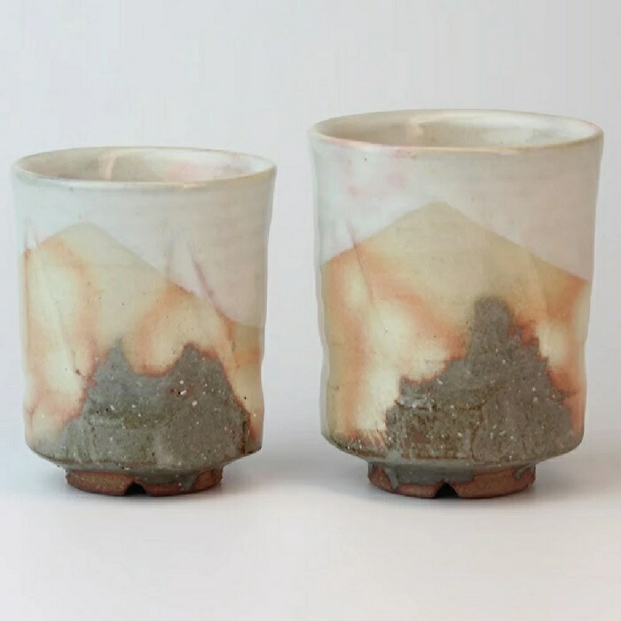 楽天市場】古畑窯 椋原佳俊 作 萩焼 白釉夫婦湯呑 mukuhara-01お茶の