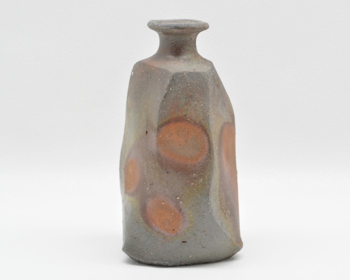 KCK604 備前焼 煎茶椀 湯呑み 一輪挿し 徳利 10客 在銘 作家物 伝統工芸品