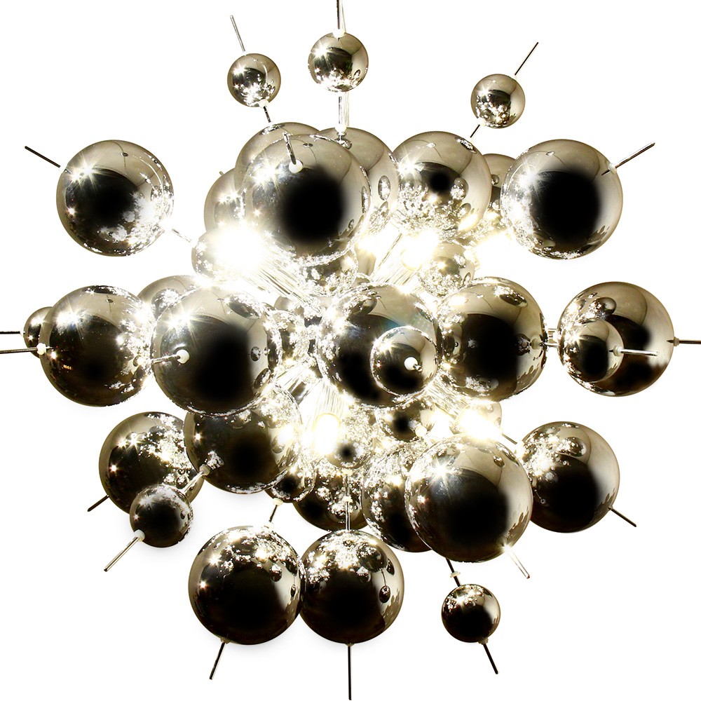 バブルシャンデリア ガラス別注 LED しゃぼん バブルランプ シャボン玉