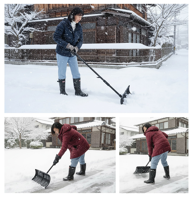 北海道送料追加なし】雪かき 雪おし ハンドラッセル ジョイント式