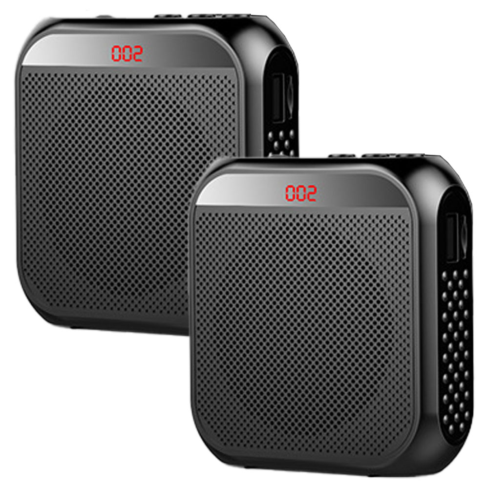 拡声器 ポータブル 2台セット ハンズフリー ヘッドセット 小型拡声