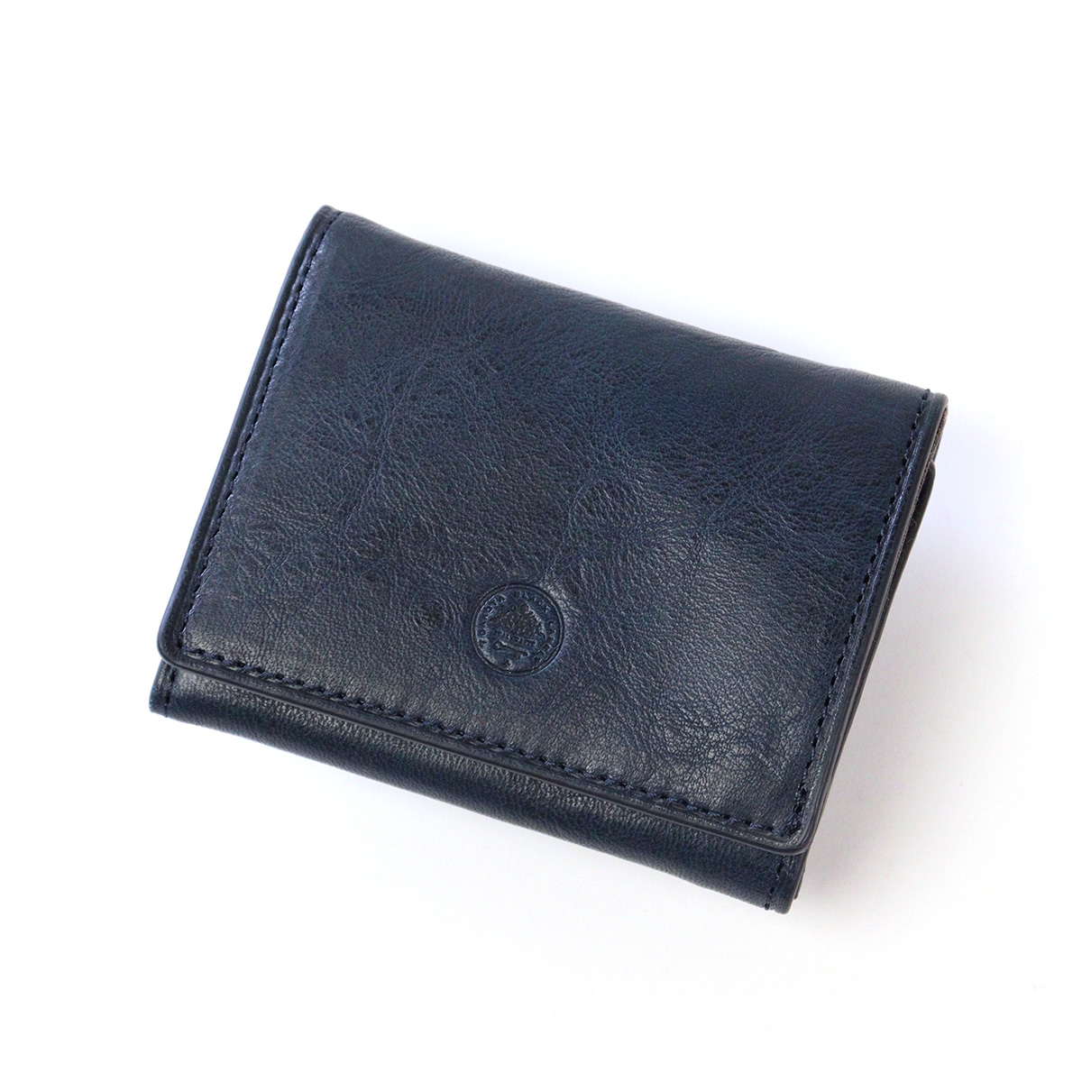 Dakota（ダコタ） 限定色ネイビー 三つ折り財布 ボックス型小銭入れ