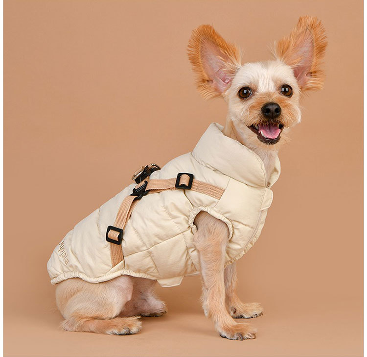 Puppia（パピア） 犬服 ハーネス一体型コットンパディングジャケット