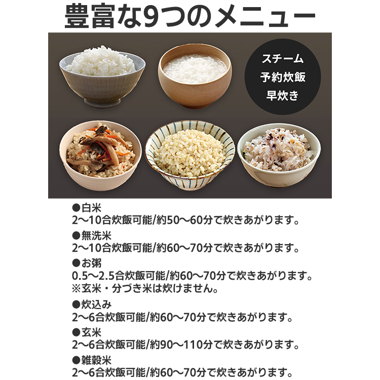 ROOMMATE（ルームメイト） 炊飯器 加楽炊き 一升炊 10合炊 早炊き対応