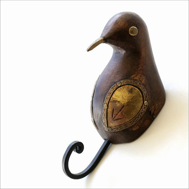 フック 壁 壁掛けフック ウォールフック キーフック 鍵掛け 鍵かけ 鳥