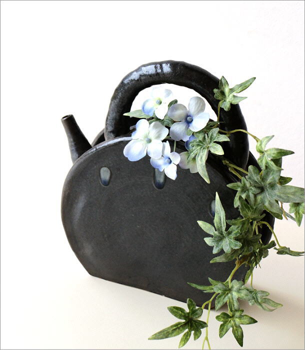 花瓶 花びん 陶器 おしゃれ 和風モダン 花器 瀬戸焼 日本製 焼き物