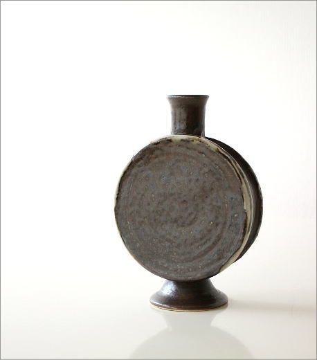 花瓶 花びん 陶器 花器 おしゃれ 一輪挿し 和風 瀬戸焼 日本製 黒釉