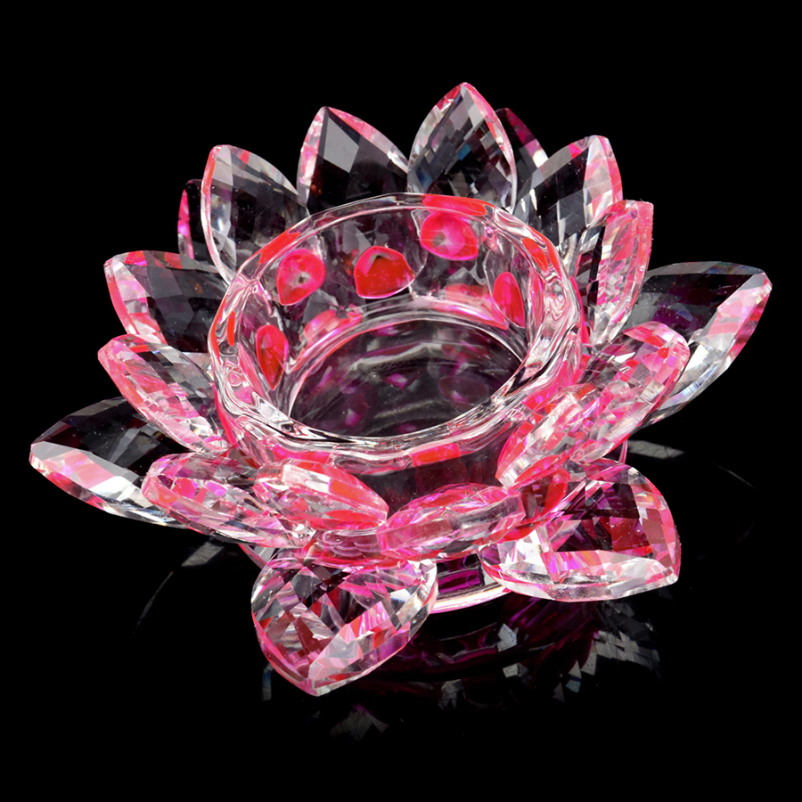 GOLD STONE 蓮の花 置物 size小 クリスタルガラス サンキャッチャー