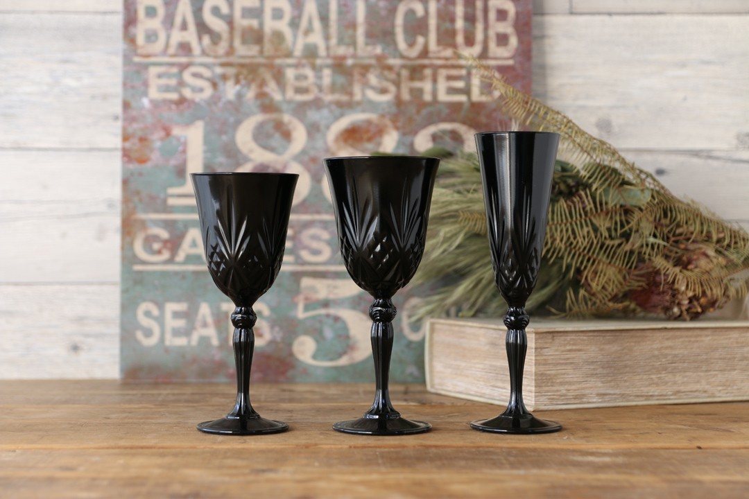 アンティークグラス ベネチア ツイストステムゴブレット トナカイ